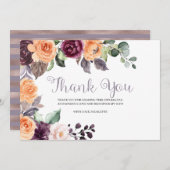パープルピーチフローラ秋サンキューカード サンキューカード (正面/裏面)