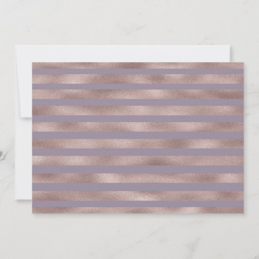 パープルピーチフローラ秋ブライダルシャワーインビテーション 招待状 (裏面)