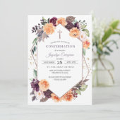 パープルピーチフローラ秋確認招待状 招待状 (スタンド正面)