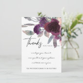 パープルピーチマルサラフローラビジネス企業のロゴ サンキューカード (スタンド正面)