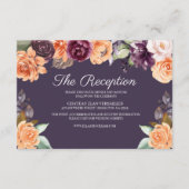 パープルピーチ秋の結婚式披露宴エンクロージャカード エンクロージャーカード (正面)