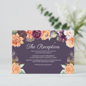 パープルピーチ秋の結婚式披露宴エンクロージャカード エンクロージャーカード (スタンド正面)