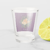 パープルピーチ結婚のフローラバラ ショットグラス (裏面)