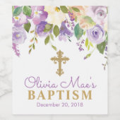 パープルピーニスバプテスムワインボトルラベル ワインラベル (シングルラベル)