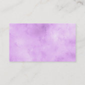 パープルピーニーズウォーターカラーフローラフラット プレイスカード (裏面)