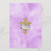 パープルピーニーズガールカスタムバプテスマイベント5x7 メニュー (裏面)