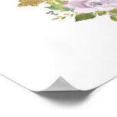 パープルピーニーズガールバプテスムウェルカム ポスター (角)