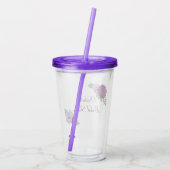 パープルピーニーフローラブライダルシャワー アクリルタンブラー (裏面)