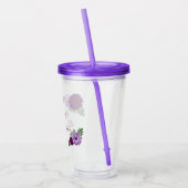 パープルピーニーフローラブライダルシャワー アクリルタンブラー (左)