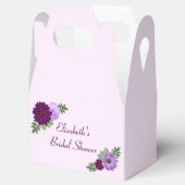 パープルピーニーフローラブライダルシャワー フェイバーボックス (オープン)