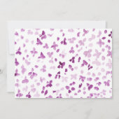 パープルピーニーフローラブライダルシャワー 招待状 (裏面)