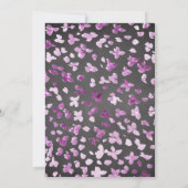 パープルピーニーフローラリースコミューニオン招待状 招待状 (裏面)