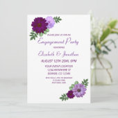 パープルピーニーフローラ婚約パーティ 招待状 (スタンド正面)