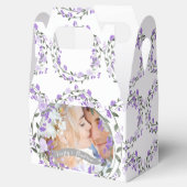 パープルピーニーフローラ結婚リース フェイバーボックス (オープン)