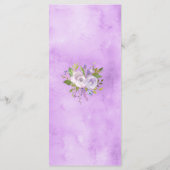 パープルピーニーブライダルシャワーカスタムイベント メニュー (裏面)