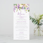 パープルピーニーブライダルシャワーカスタムイベント メニュー (スタンド正面)