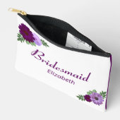 パープルピーニー結婚フローラ アクセサリーポーチ (見開き)