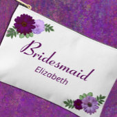 パープルピーニー結婚フローラ アクセサリーポーチ