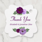 パープルピーニー結婚フローラ フェイバータグ (裏面)