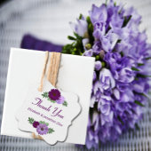 パープルピーニー結婚フローラ フェイバータグ