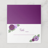 パープルピーニー結婚フローラ プレイスカード (外部開封)