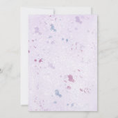 パープルピーニー金ゴールドブランチ&バブリー招待状 招待状 (裏面)
