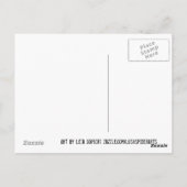 パープルピープルウーマンポートレートオリジナルアート ポストカード (裏面)