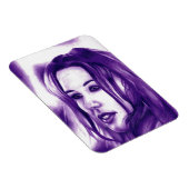 パープルピープルウーマンポートレートオリジナルアート マグネット (右側)