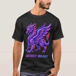 パープルファイアネオンフェニックスエナジービーストTシャツ Tシャツ