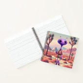 パープルファジーエイリアンハイカーノートブック ノートブック (内部)