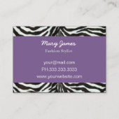 パープルファッションブティック名刺 名刺 (裏面)