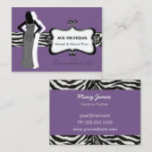 パープルファッションブティック名刺 名刺 (正面/裏面)