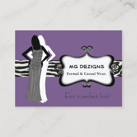 パープルファッションブティック名刺 名刺 (正面)
