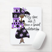 パープルファッションマウスパッド マウスパッド (マウス)