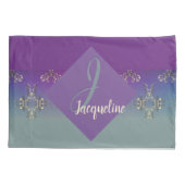 パープルファベルゲインスパイアピローケース 枕カバー (裏面)