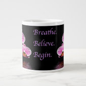 パープルファラ信じーネオプシスの蘭を吸い始める ジャンボコーヒーマグカップ (正面)