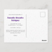 パープルファンキークラス年卒業はがき ポストカード (裏面)