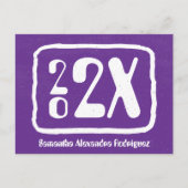 パープルファンキークラス年卒業はがき ポストカード (正面)