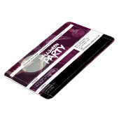 パープルファンキーハロウィーン不気味パーティーチケット マグネット (左側)