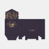 パープルファンシーと金ゴールドラマダンカレムギフト フェイバーボックス (折り畳みなし)