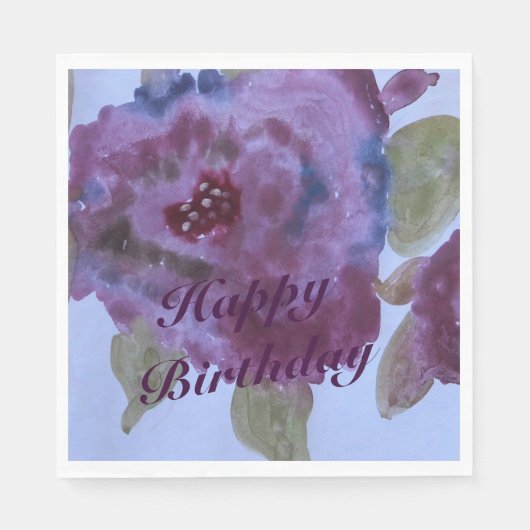 パープルファンシーバラフローズンナプキンス スタンダードランチョンナプキン (正面)