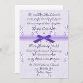 パープルファンシーフローラ結婚式招待状 招待状 (正面/裏面)