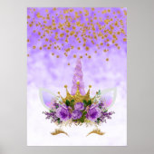 パープルファンタジーとゴールデンスターズユニコーン ポスター (正面)