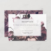 パープルファンタジーウェディングレセプションカード エンクロージャーカード (正面/裏面)