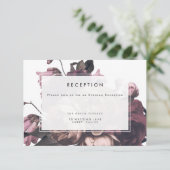 パープルファンタジーウェディングレセプションカード エンクロージャーカード (スタンド正面)