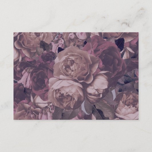 パープルファンタジーウェディングレセプションカード エンクロージャーカード (裏面)