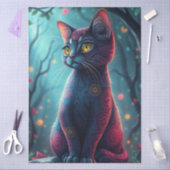 パープルファンタジーキャット 薄葉紙 (クラフト)