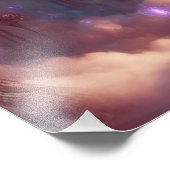 パープルファンタジースチームパンクシティ フォトプリント (角)