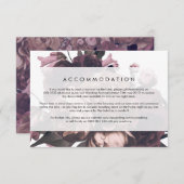 パープルファンタジーフローラ結婚バラの詳細カード 出欠カード (正面/裏面)