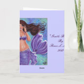 パープルファンタジーマーメイドグリーティングカードバイレニー カード (裏面)